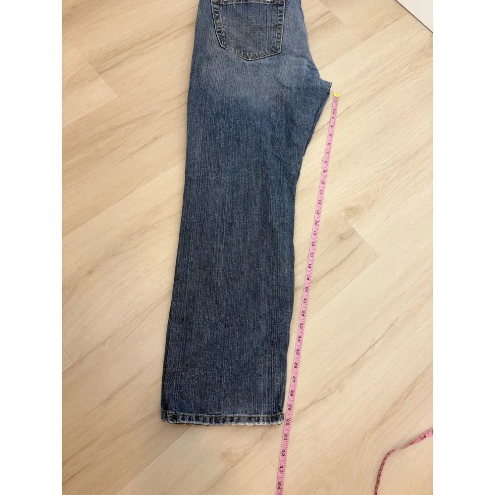 Levi 559 Relaxed Straight Jeans Mens 38x32 Blue Distressed Denim Workwear Skater